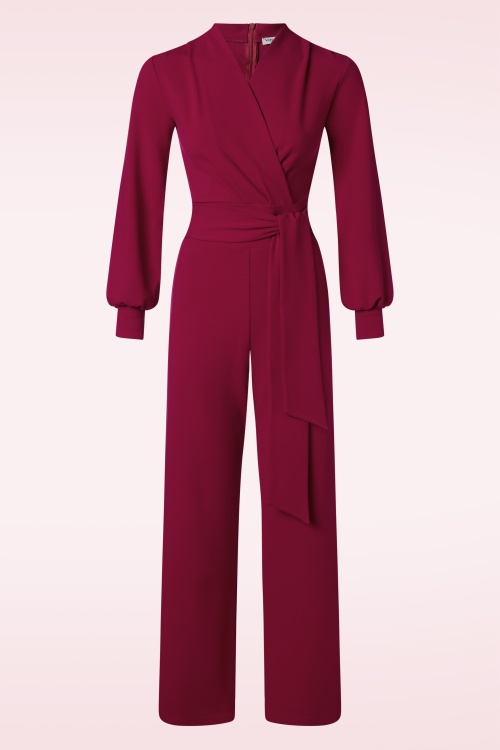 Very Cherry - Emmylou jersey crepe jumpsuit in marineblauw