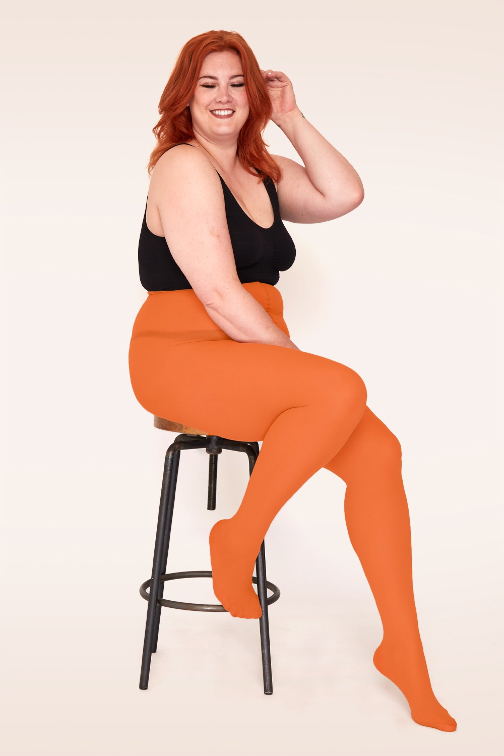 Opaque Tights in Orange