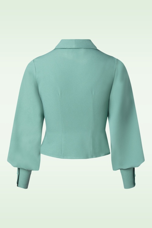 Miss Candyfloss - Arien Minty blouse in mintgroen 3