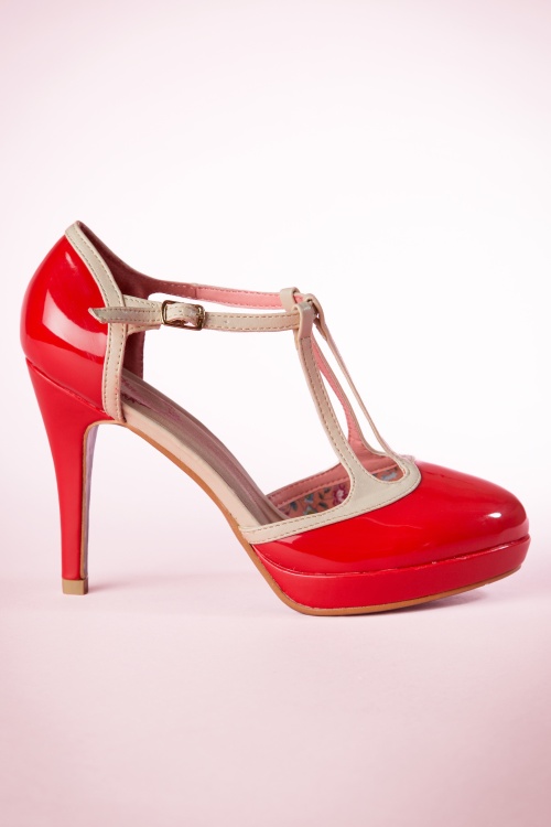 Banned Retro - Betty Pumps in rood