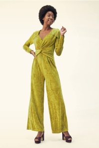 Mademoiselle YéYé - Tassel Tornado jumpsuit in kardemom groen