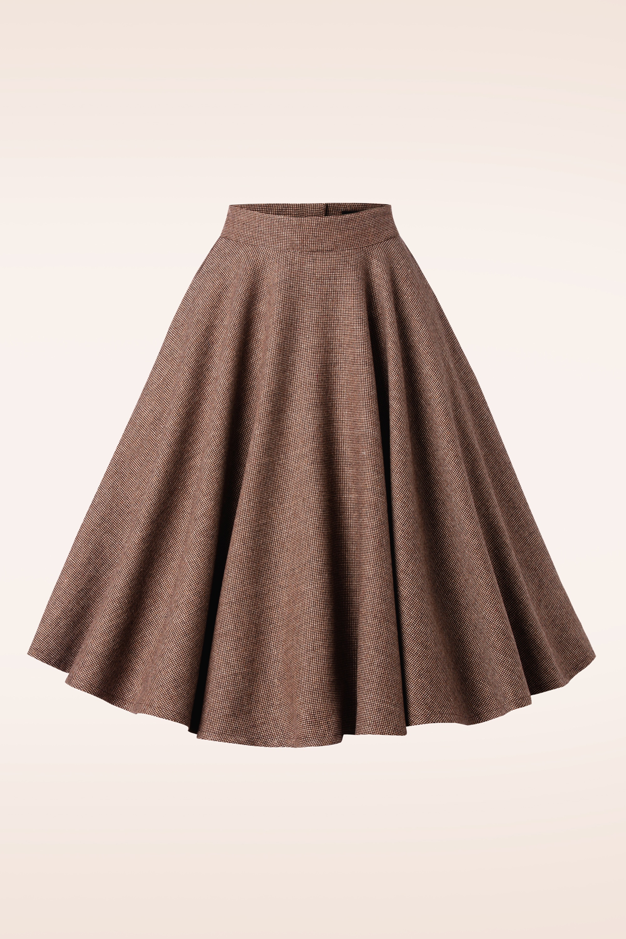 Timeless - Sophie wollen geruite rok in bruin 4