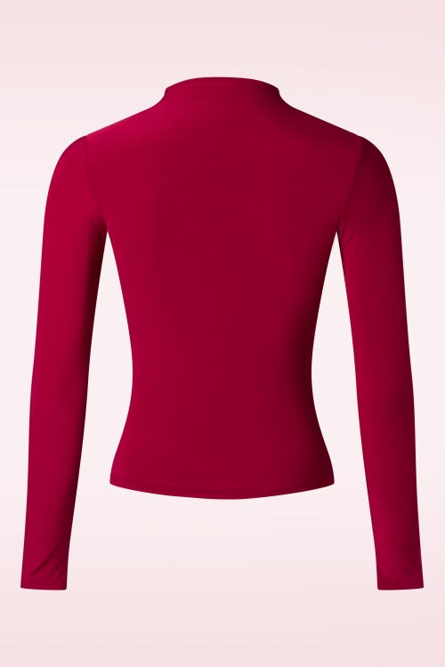 Vintage Chic for Topvintage - Odette slinky top in rood 3