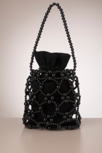 Banned Retro - Lorne Beaded Pouch tas in zwart