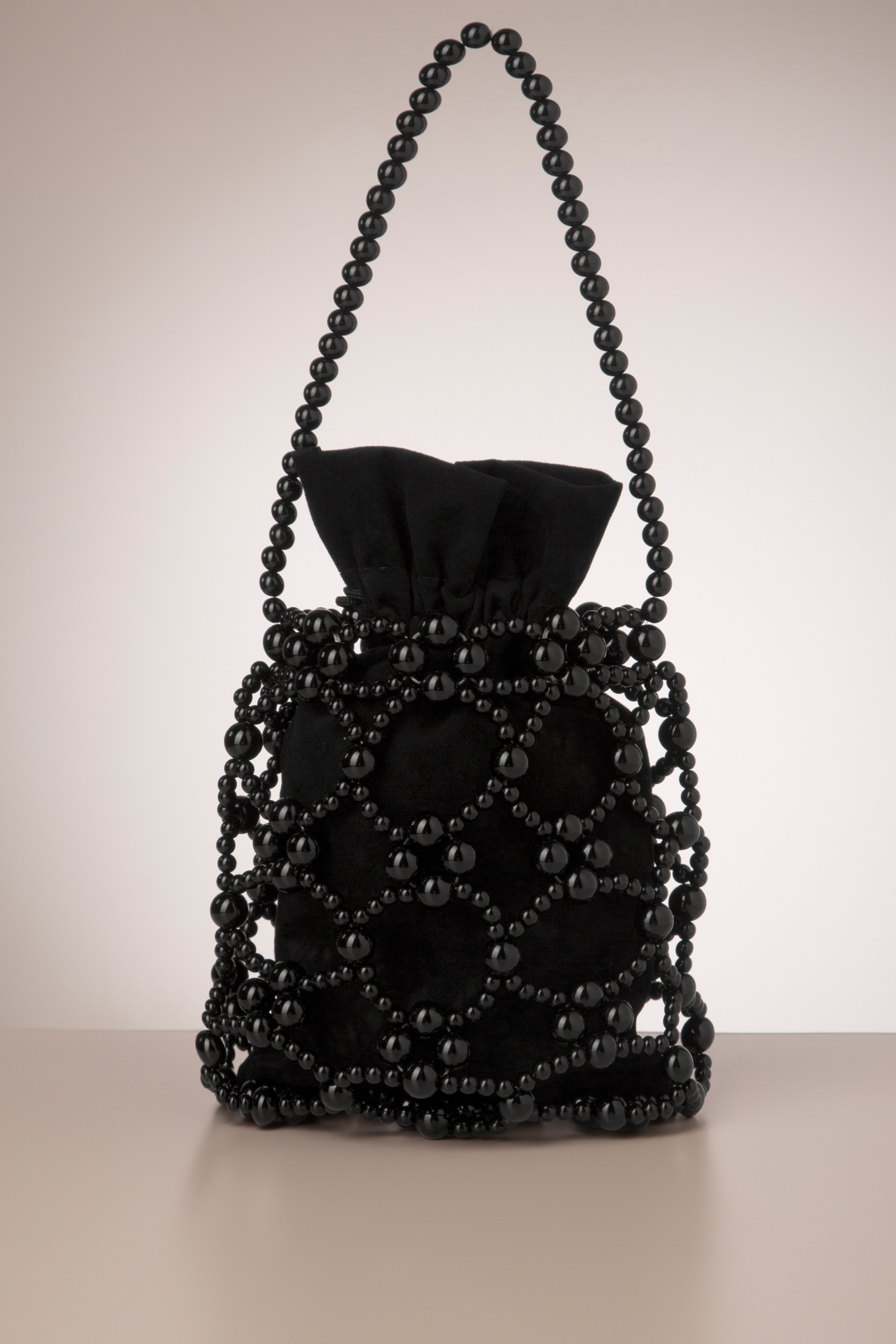 Black beaded handbag online