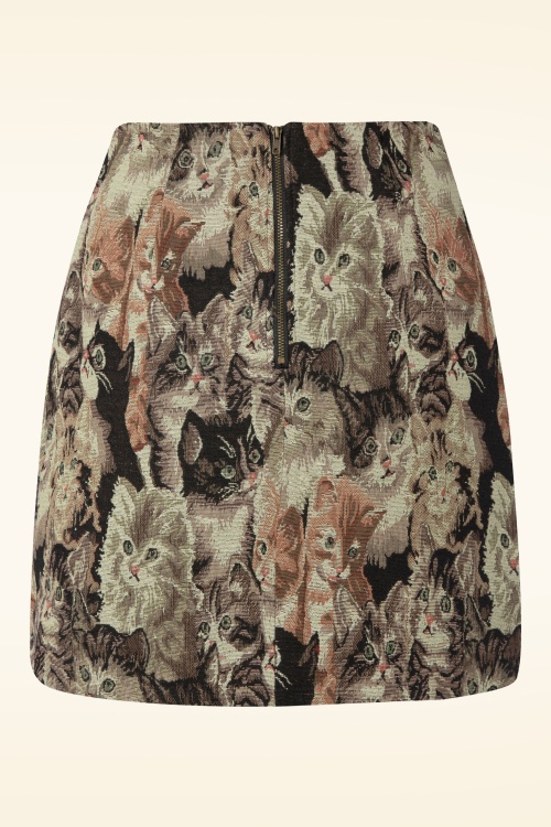 Louche - Aubin Kitty jacquard minirok in multi 2