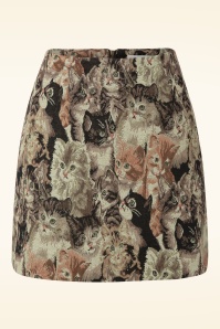 Louche - Aubin Kitty jacquard minirok in multi