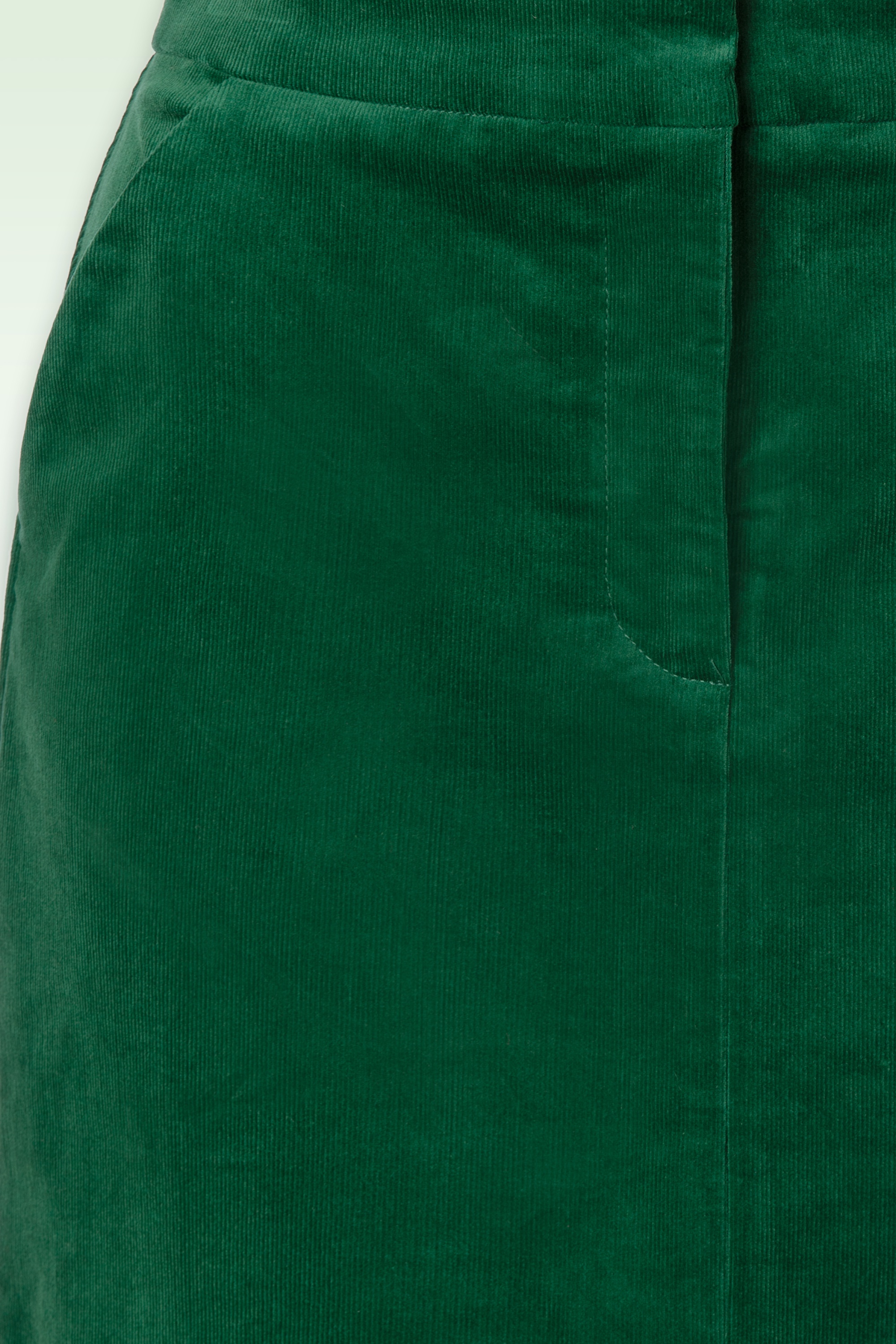 Louche - Balthazar Babycord midaxi pencil rok in groen 3