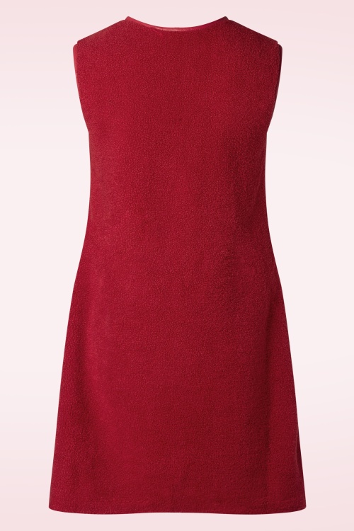 Louche - Cathel Borg lang gilet in rood 4