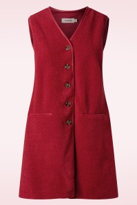 Louche - Cathel Borg lang gilet in rood 2