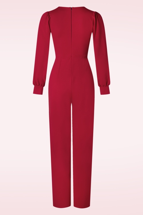 Vintage Chic for Topvintage - Lynette jumpsuit in rood 3