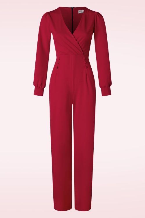 Vintage Chic for Topvintage - Lynette jumpsuit in rood