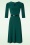 Vintage Chic for Topvintage - Martha slinky swing jurk in bosgroen