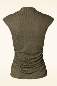 Vintage Chic for Topvintage - Iris Ärmelloses Glitzer-Top in Gold 4