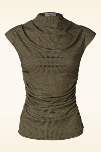 Vintage Chic for Topvintage - Iris Ärmelloses Glitzer-Top in Gold 2