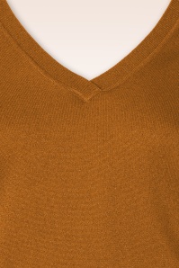 King Louie - Spiro V Neck Bellsleeve top in esdoorn oranje 3