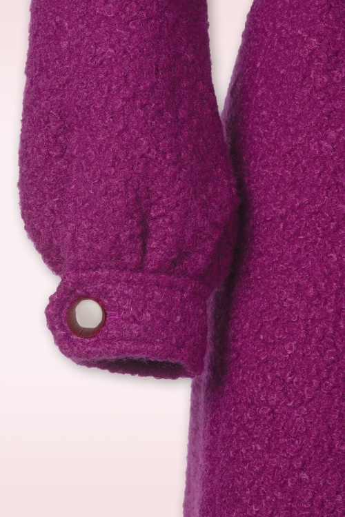 King Louie - Rachel Memphis Boucle jas in wild fuchsia 6