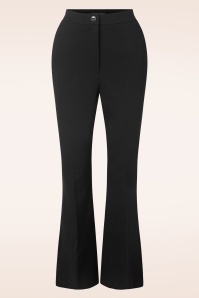 King Louie - Marcie Aurora flared pantalon in zwart 2