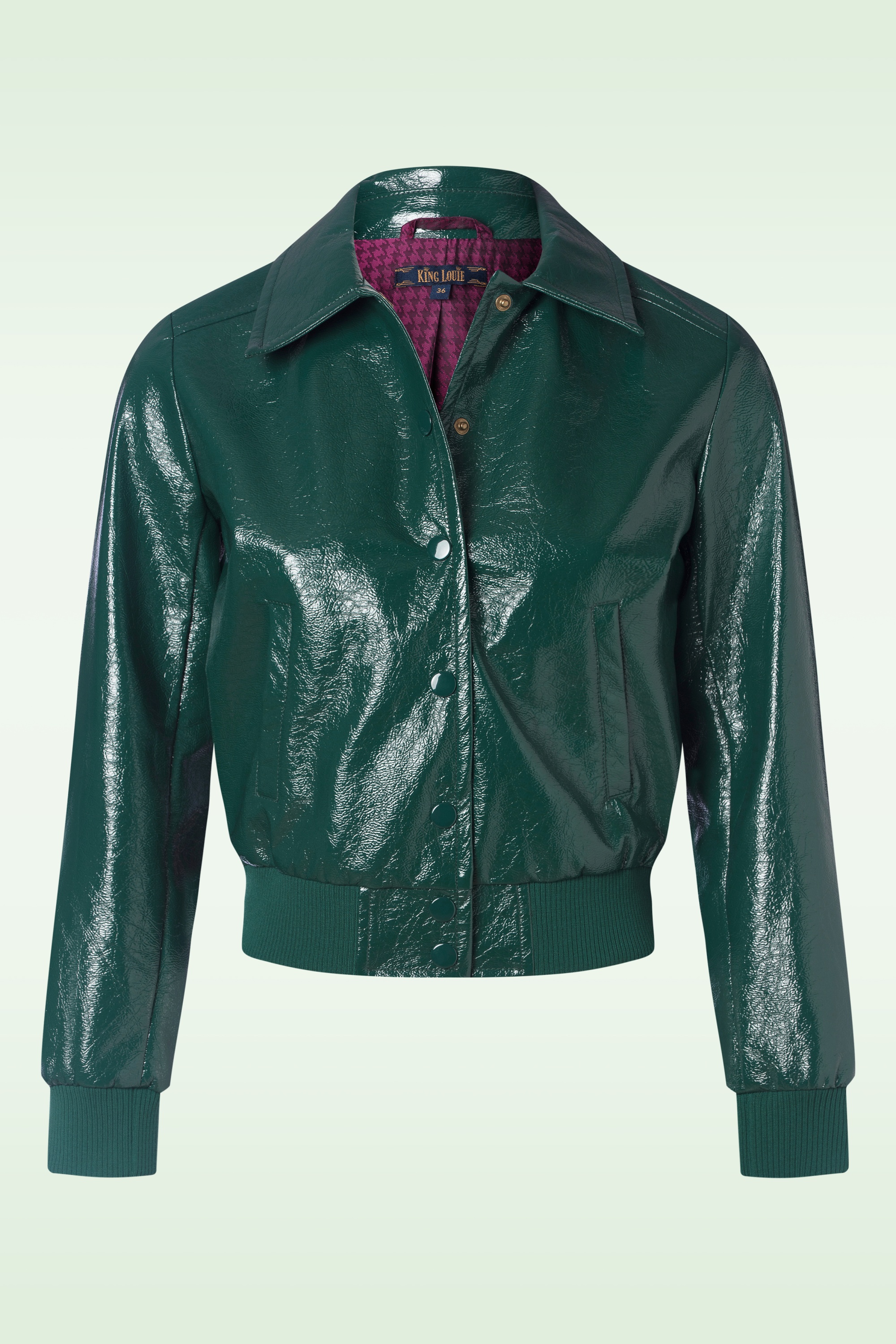 King Louie - Isa Shine jacket in libel groen  2