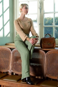 Banned Retro - Ruby Check pantalon in groen