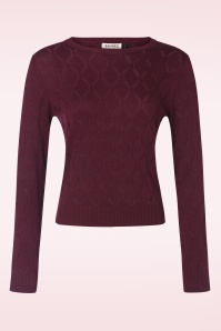 Banned Retro - Ruby jumper in bordeaux 2