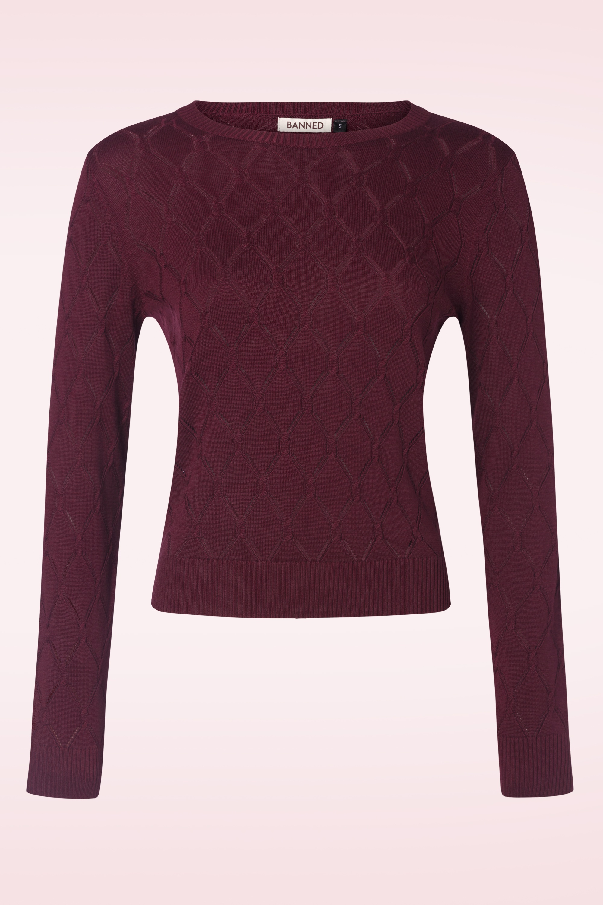 Banned Retro - Ruby jumper in bordeaux 2