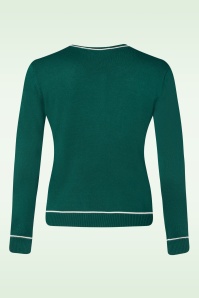 Banned Retro - Ski Snow Season cardigan in groen 3