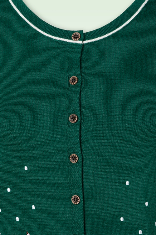 Banned Retro - Ski Snow Season cardigan in groen 2