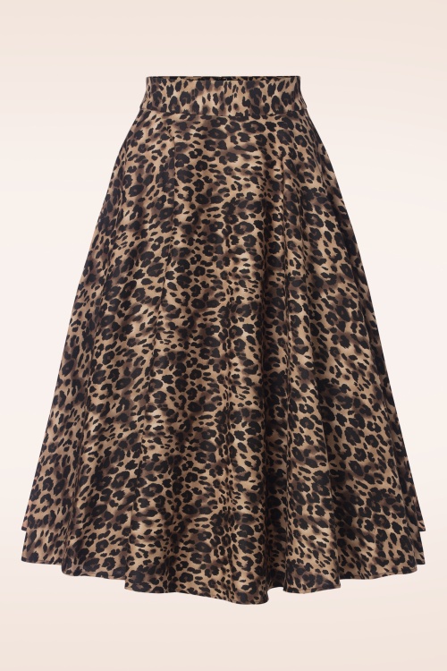 Cheetah Girl Swing Skirt in Leopard