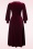 Timeless - Vanity Velvet Flared midi jurk in bordeauxrood 3