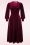 Timeless - Vanity Velvet Flared midi jurk in bordeauxrood