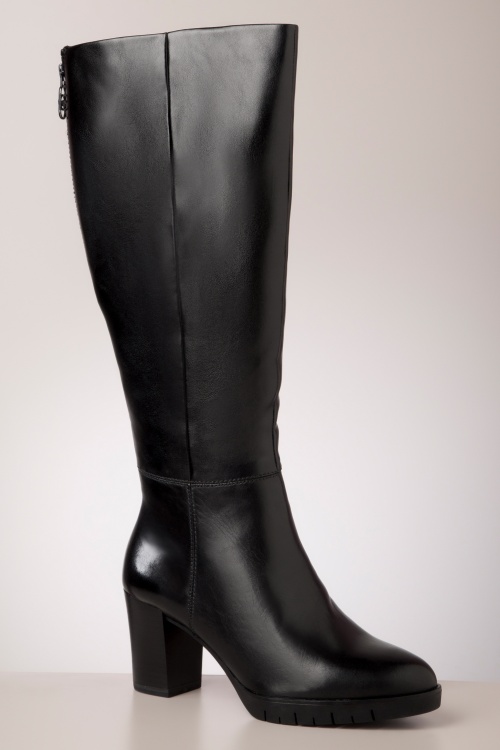 Bottes en cuir Chanti en noir