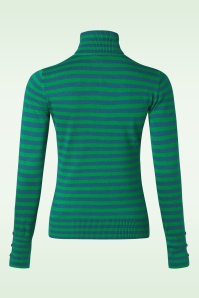 Zilch - High Neck Two Tone top in groen en blauw 3