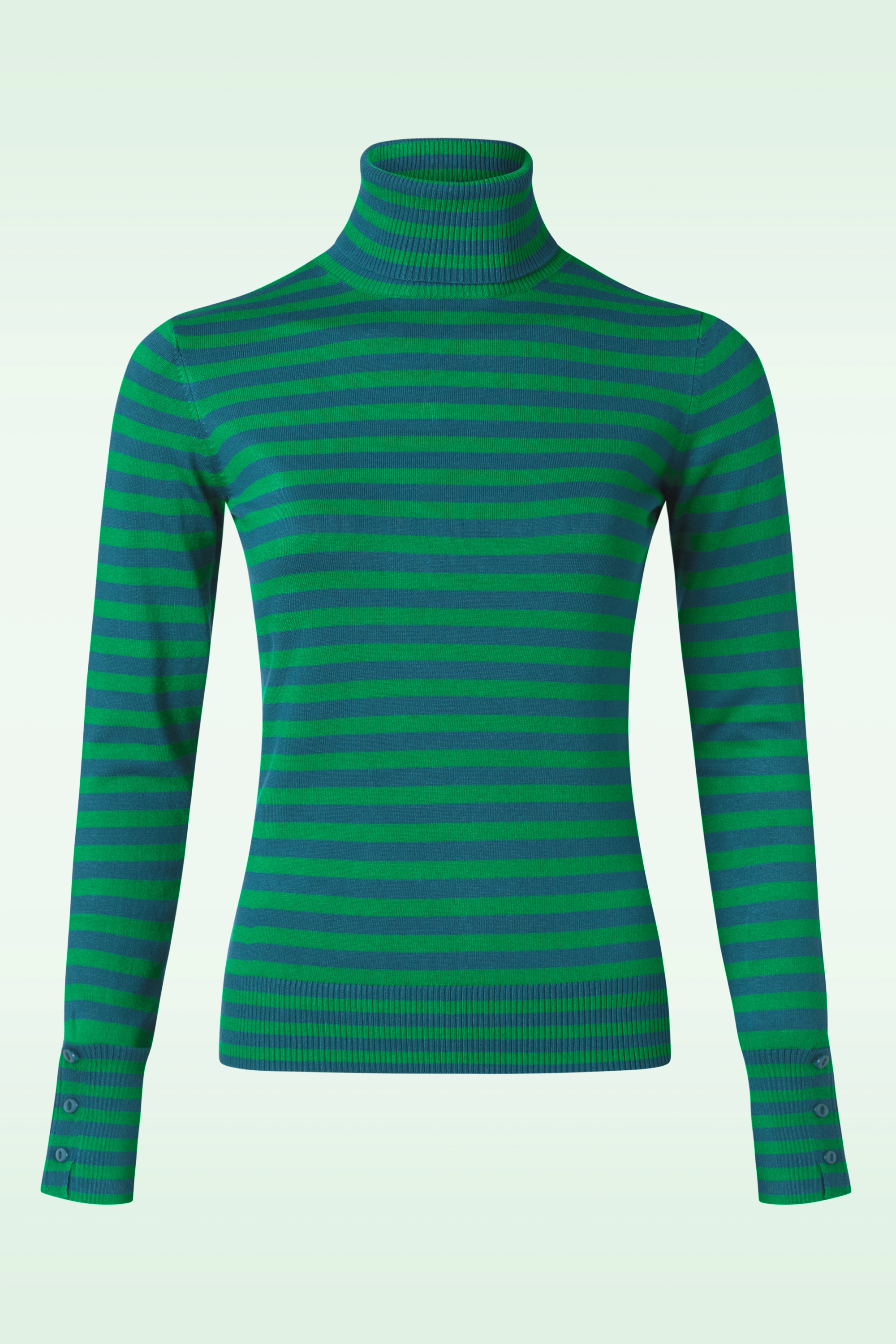 Zilch - High Neck Two Tone top in groen en blauw