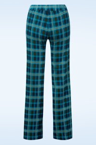 Bakery Ladies - Mira Straight Check pantalon in saffierblauw 3