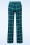 Bakery Ladies - Mira Straight Check pantalon in saffierblauw 3