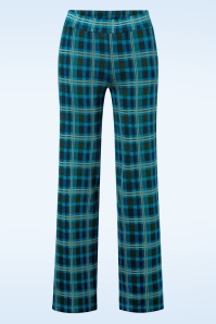 Bakery Ladies - Mira Straight Check pantalon in saffierblauw