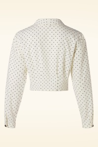 Banned Retro - Jane Spot blouse in crème   3