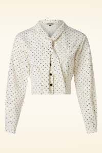 Banned Retro - Jane Spot blouse in crème  