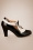 Banned Retro - Retro influencer pumps in zwart en wit