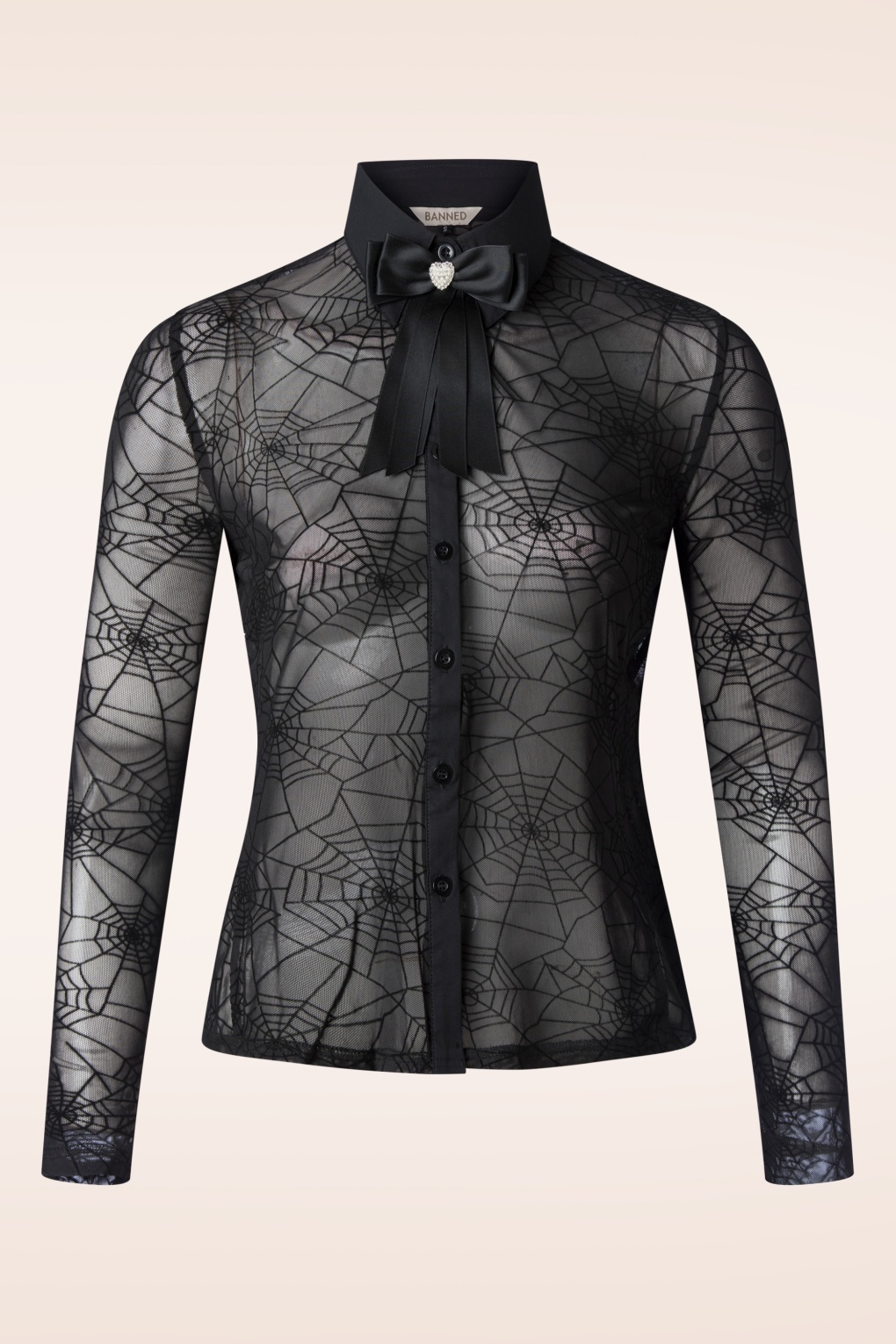 Banned Retro Tangles in Paradise Blouse in Black | Topvintage