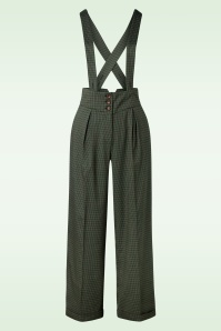 Banned Retro - Jenny Check pantalon in groen