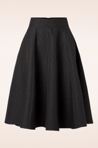 Banned Retro - Heart swing rok in zwart