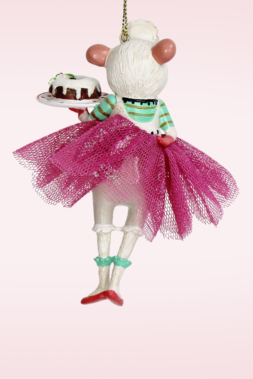 HD Collection - Tutu Mouse With Cake kerst ornament 2