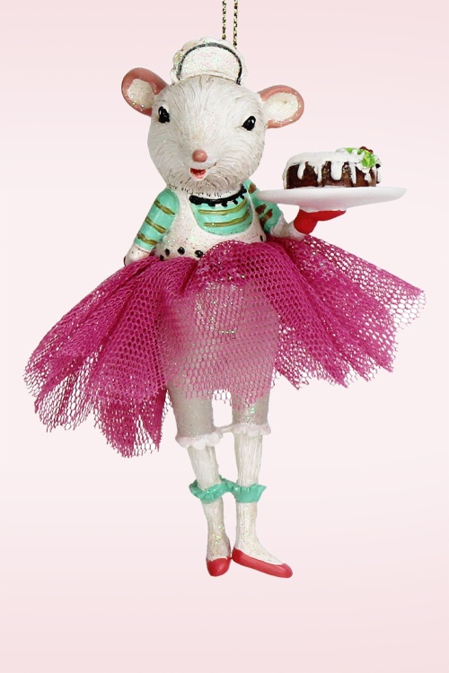 HD Collection - Tutu Mouse With Cake kerst ornament