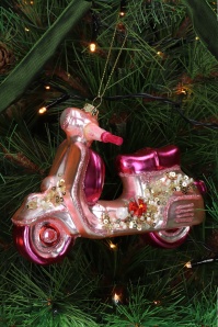 HD Collection - Scooter kerst ornament in roze