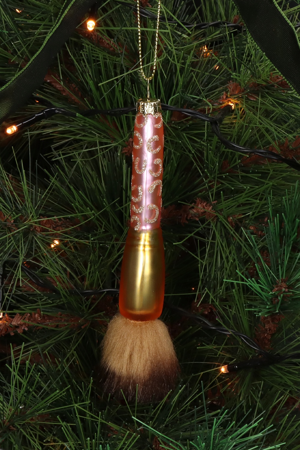 HD Collection - Make-Up Brush kerst ornament in roze