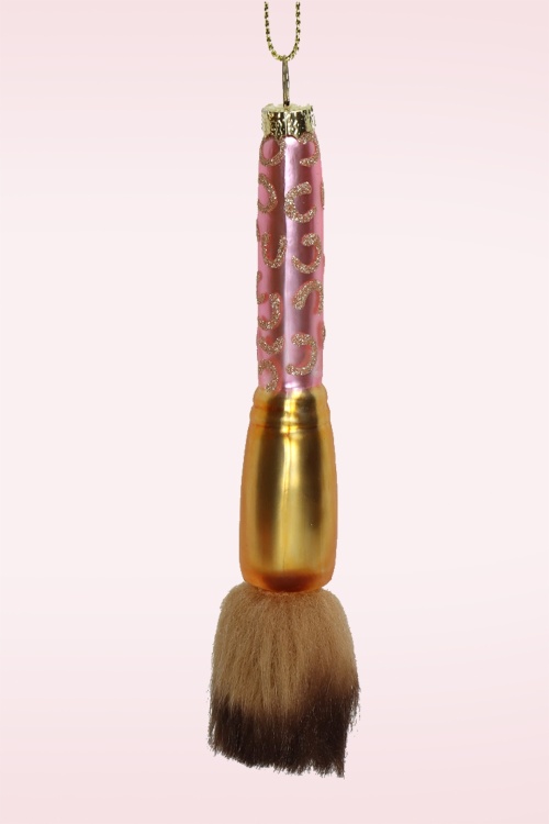 HD Collection - Make-Up Brush kerst ornament in roze 2