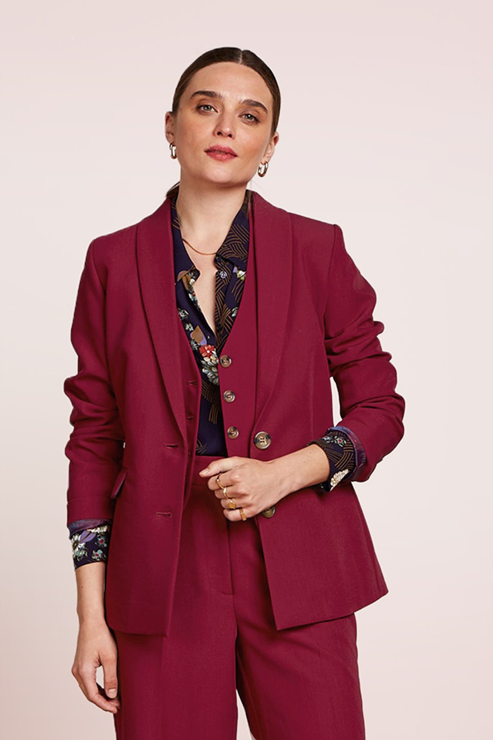 King Louie - Brooke Marple blazer in rumba rood