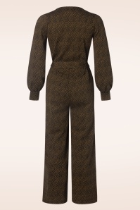 King Louie - Zita Ruby jumpsuit in jacquard zwart 5